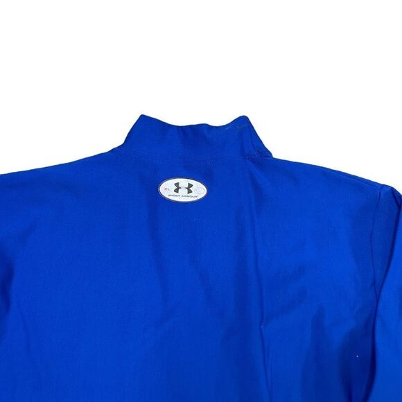 UNDER ARMOUR Coldgear Mock Neck Long Sleeve Shirt Blue Size XL - Picture 4 of 5